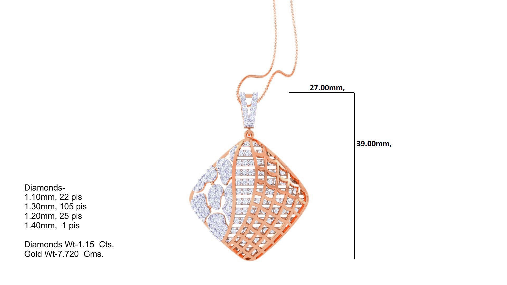 Mesh Women Pendant Earrings set 3dm stl obj gltf glb 3mf renders 3D print model_18