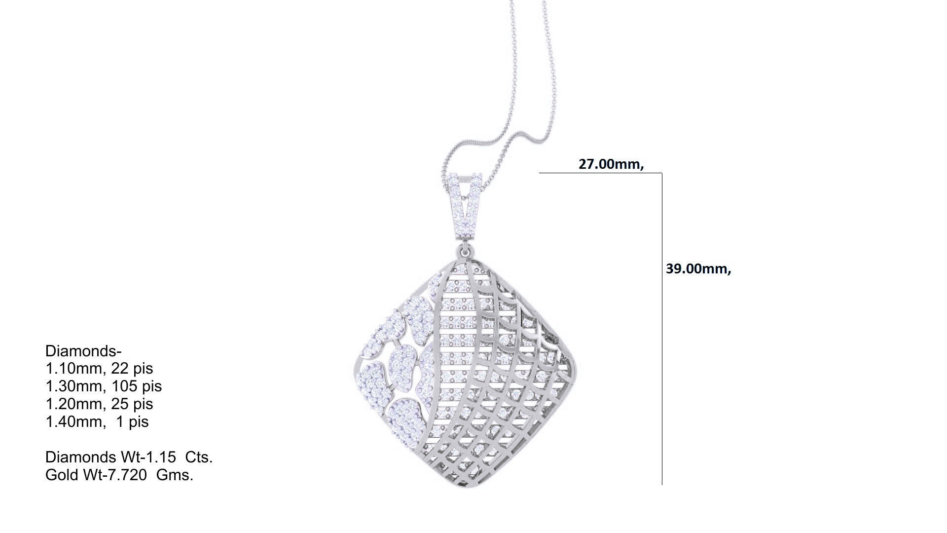 Mesh Women Pendant Earrings set 3dm stl obj gltf glb 3mf renders 3D print model_17