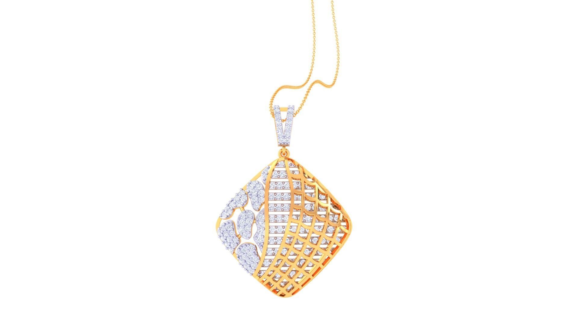 Mesh Women Pendant Earrings set 3dm stl obj gltf glb 3mf renders 3D print model_20