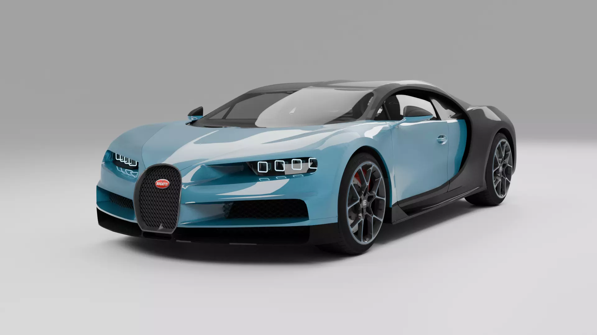 Bugatti Chiron with interrior  Game-ready 3D model_0