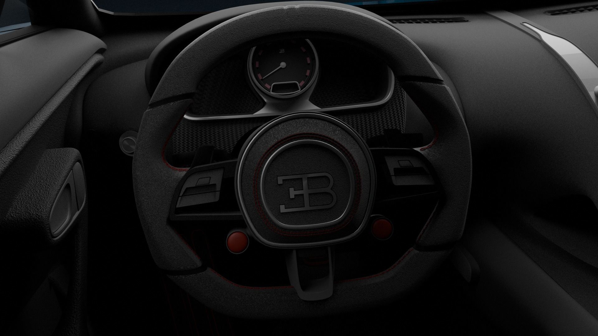 Bugatti Chiron with interrior  Game-ready 3D model_16