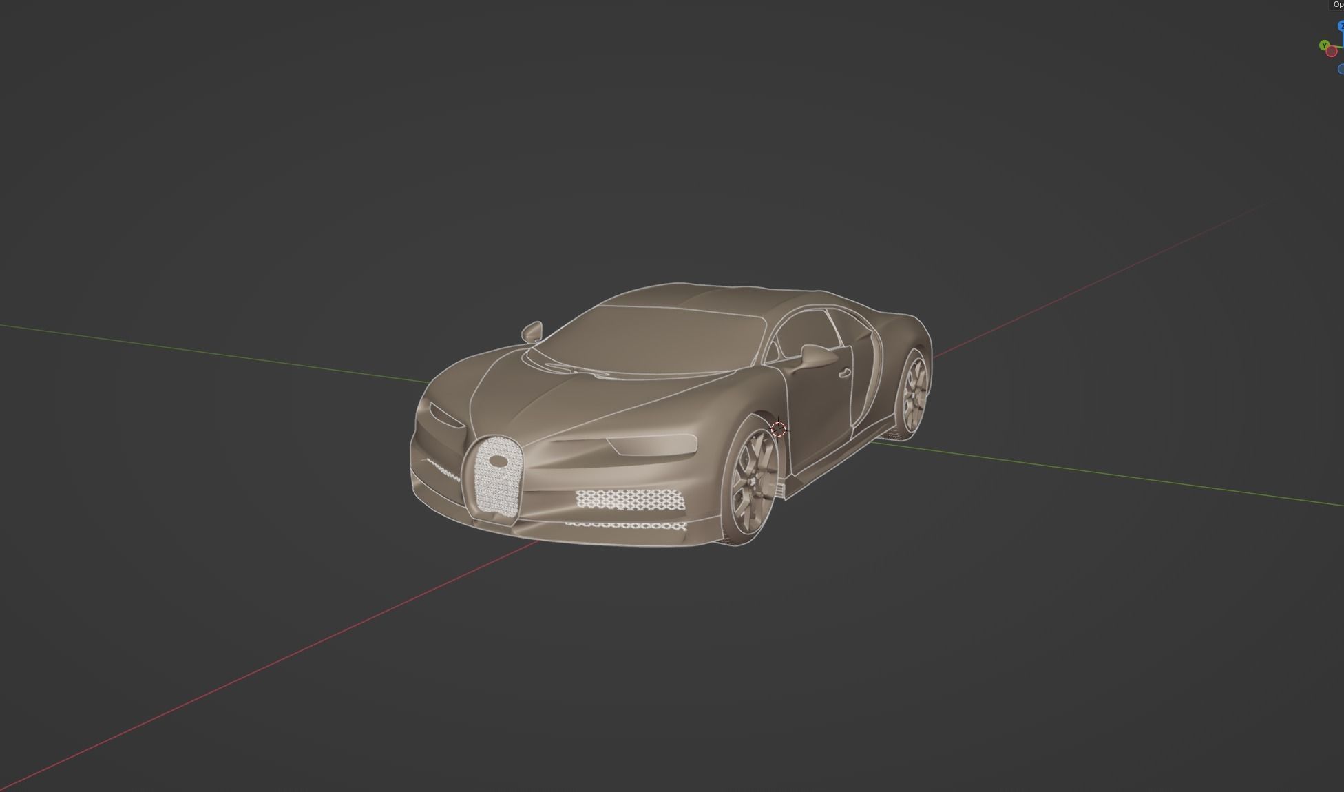 Bugatti Chiron with interrior  Game-ready 3D model_21
