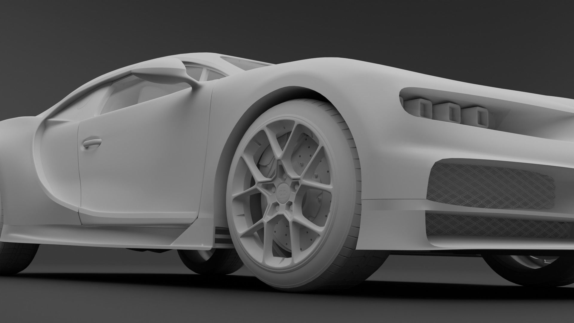 Bugatti Chiron with interrior  Game-ready 3D model_8