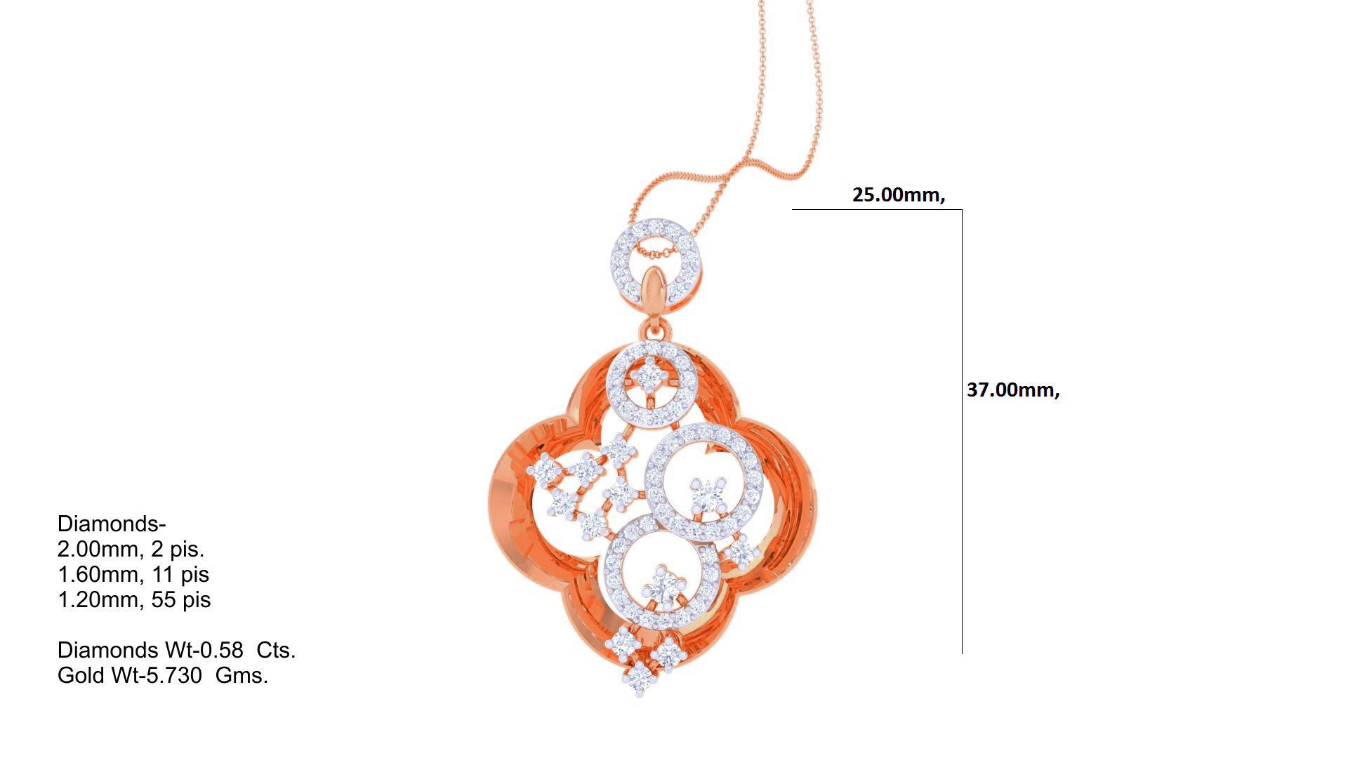 Flower Women Pendant Earrings set 3dm stl obj gltf glb  3D print model_18
