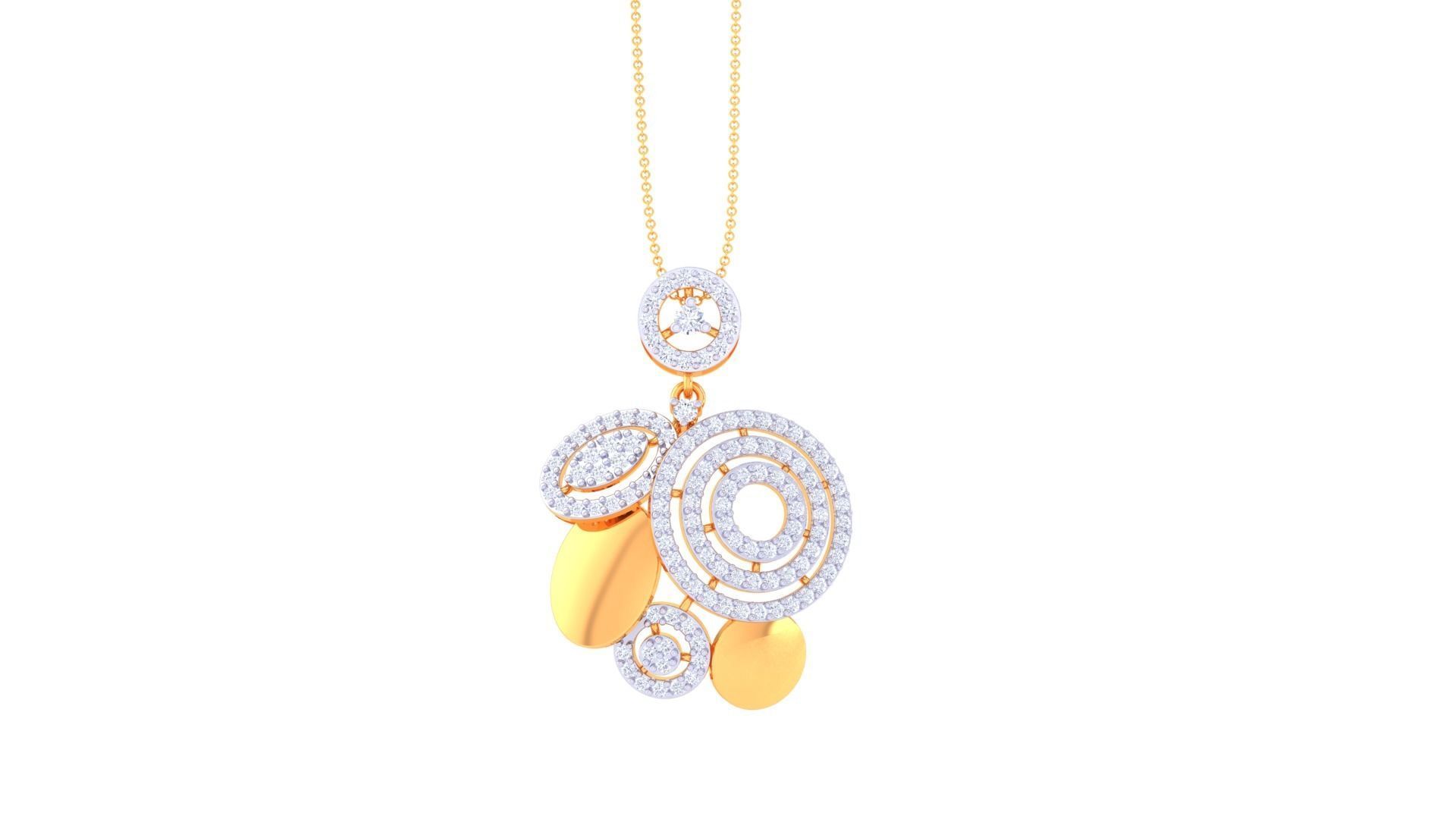 Women Pendant Earrings set 3dm stl obj gltf glb 3mf renders 3D print model_22