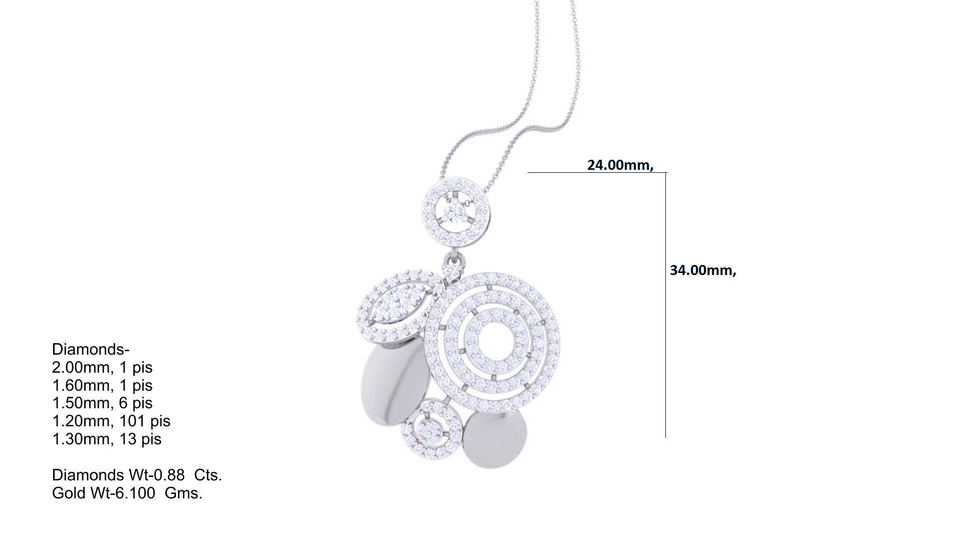 Women Pendant Earrings set 3dm stl obj gltf glb 3mf renders 3D print model_17