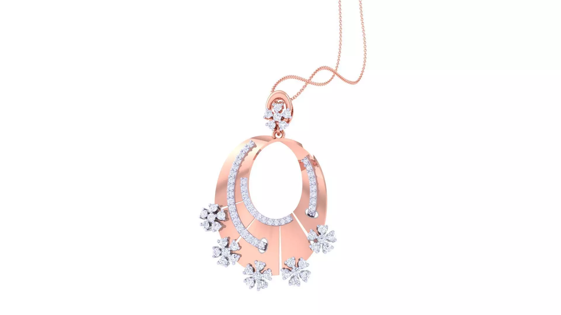 Women Pendant Earrings set 3dm stl obj gltf glb 3mf renders 3D print model_0