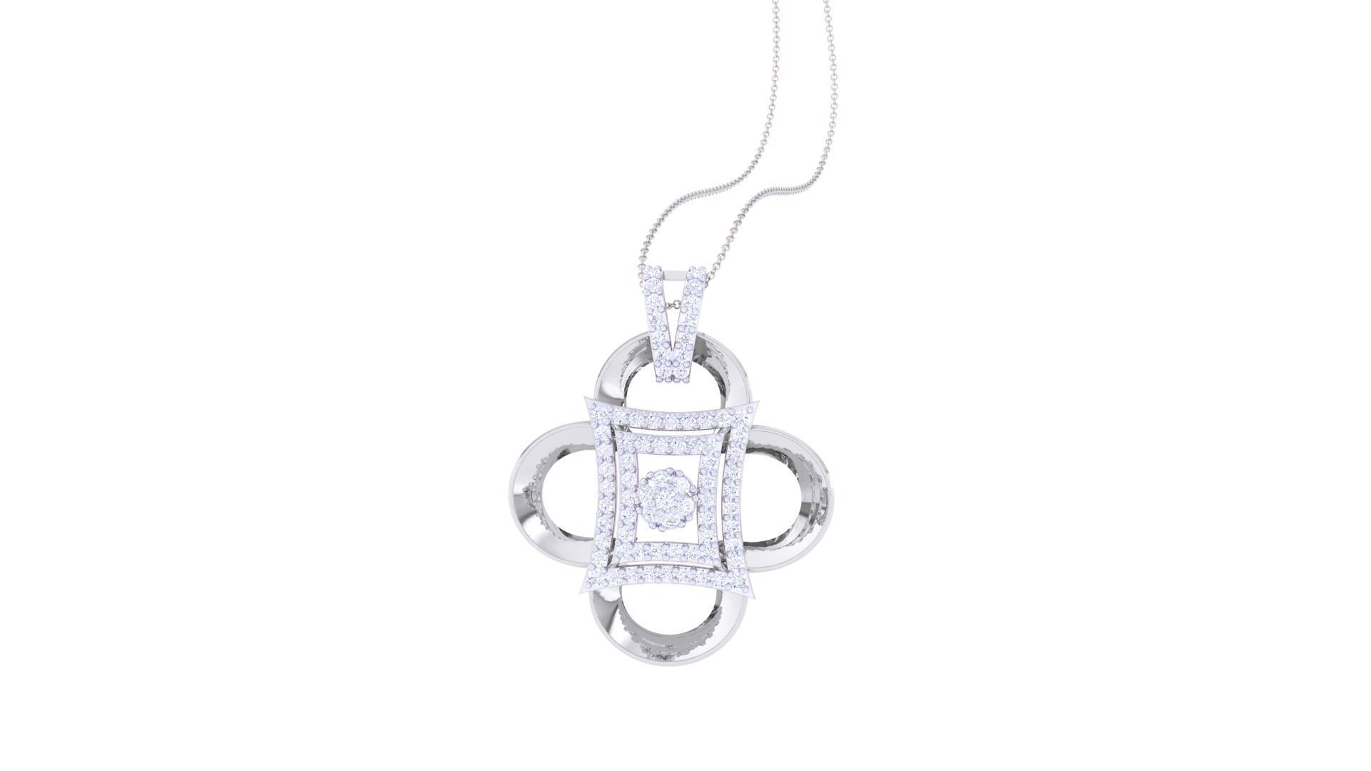 Women Pendant Earrings set 3dm stl obj gltf glb 3mf renders 3D print model_14