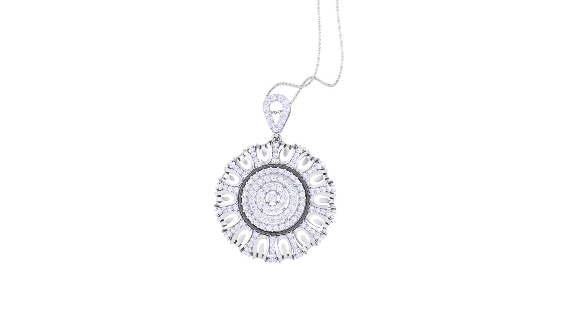 Sunflower Women Pendant Earrings set 3dm stl obj gltf glb 3mf 3D print model_14