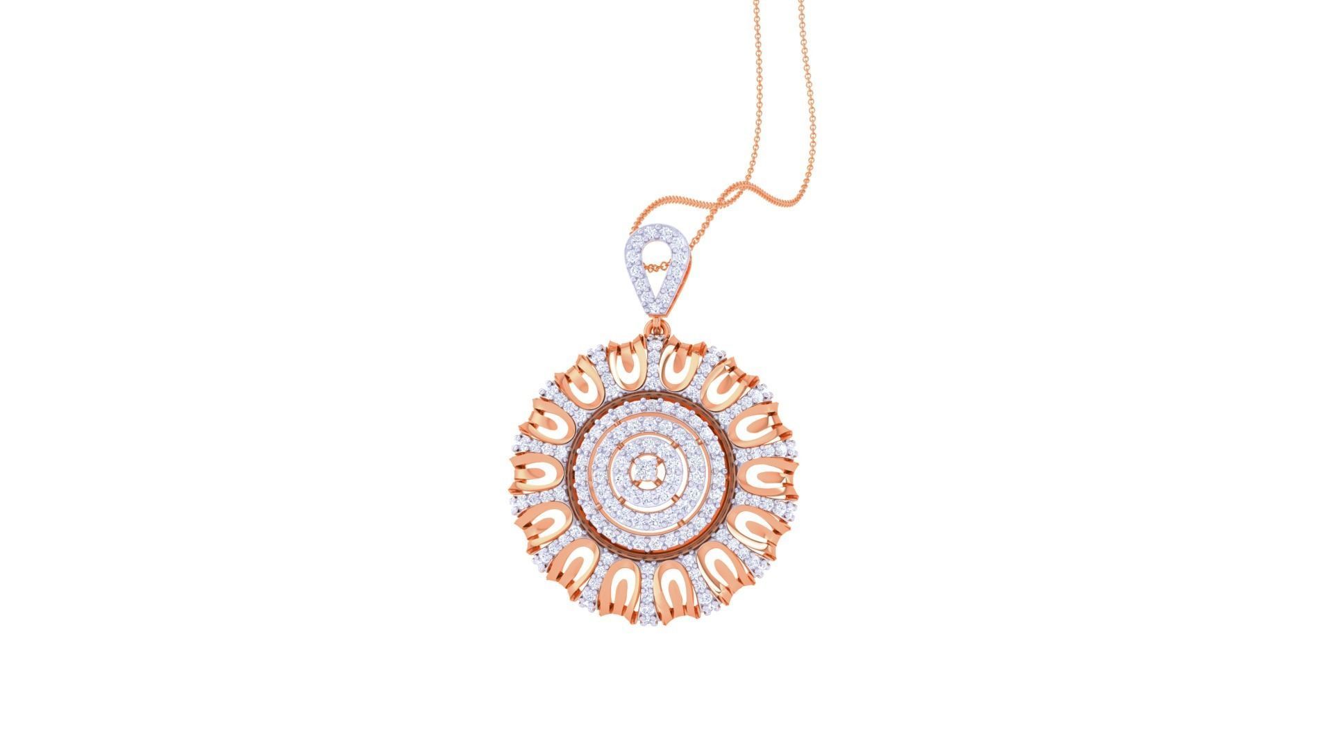 Sunflower Women Pendant Earrings set 3dm stl obj gltf glb 3mf 3D print model_21