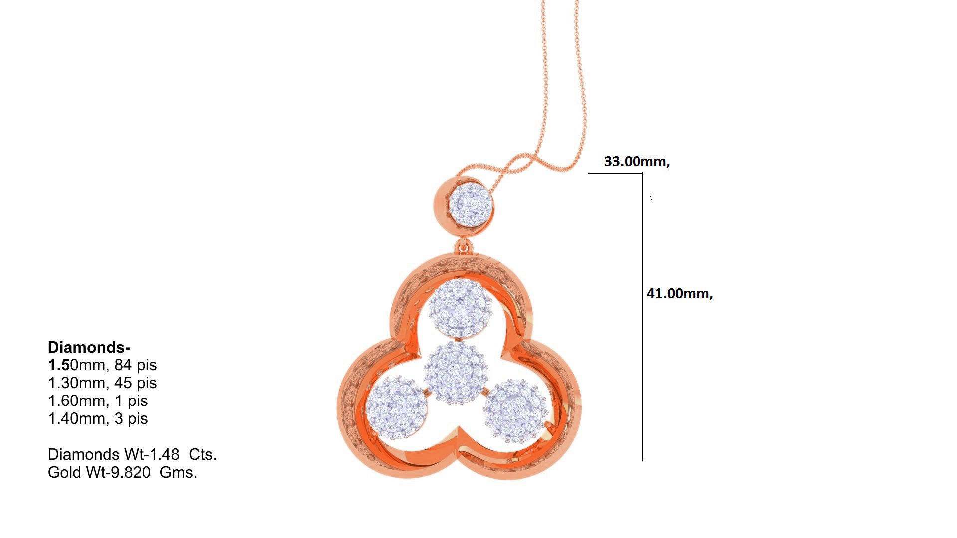 Flower Women Pendant Earrings set 3dm stl obj gltf  3D print model_17