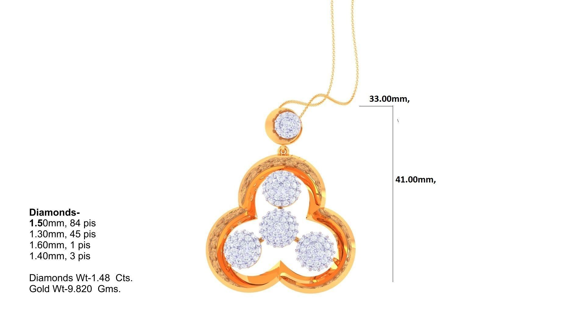 Flower Women Pendant Earrings set 3dm stl obj gltf  3D print model_16
