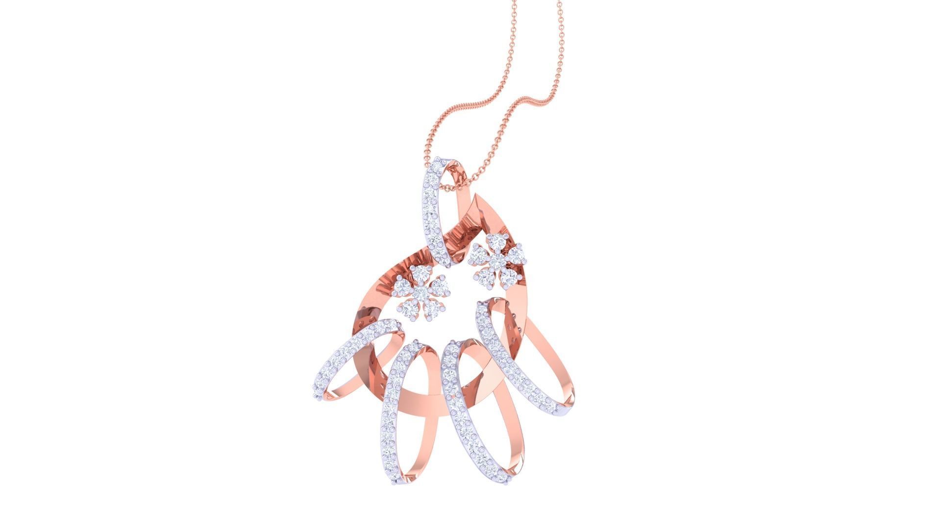 Women Pendant Earrings set 3dm stl obj gltf glb 3mf renders 3D print model_14