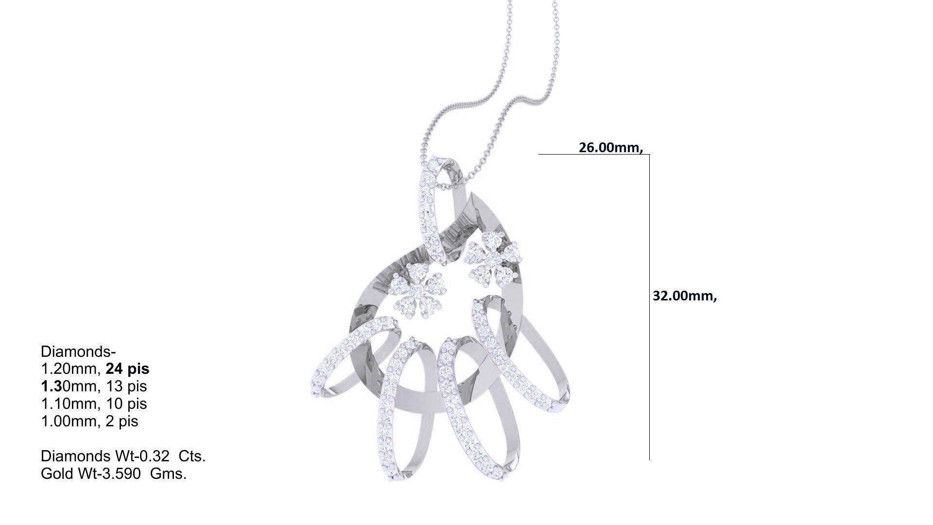 Women Pendant Earrings set 3dm stl obj gltf glb 3mf renders 3D print model_17