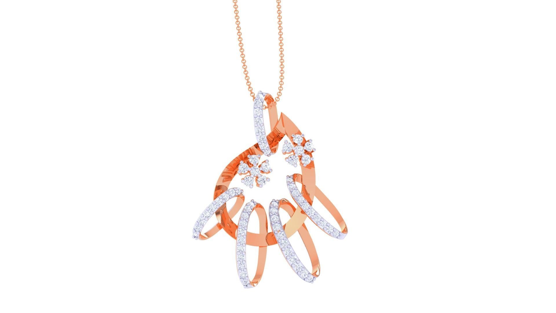 Women Pendant Earrings set 3dm stl obj gltf glb 3mf renders 3D print model_24