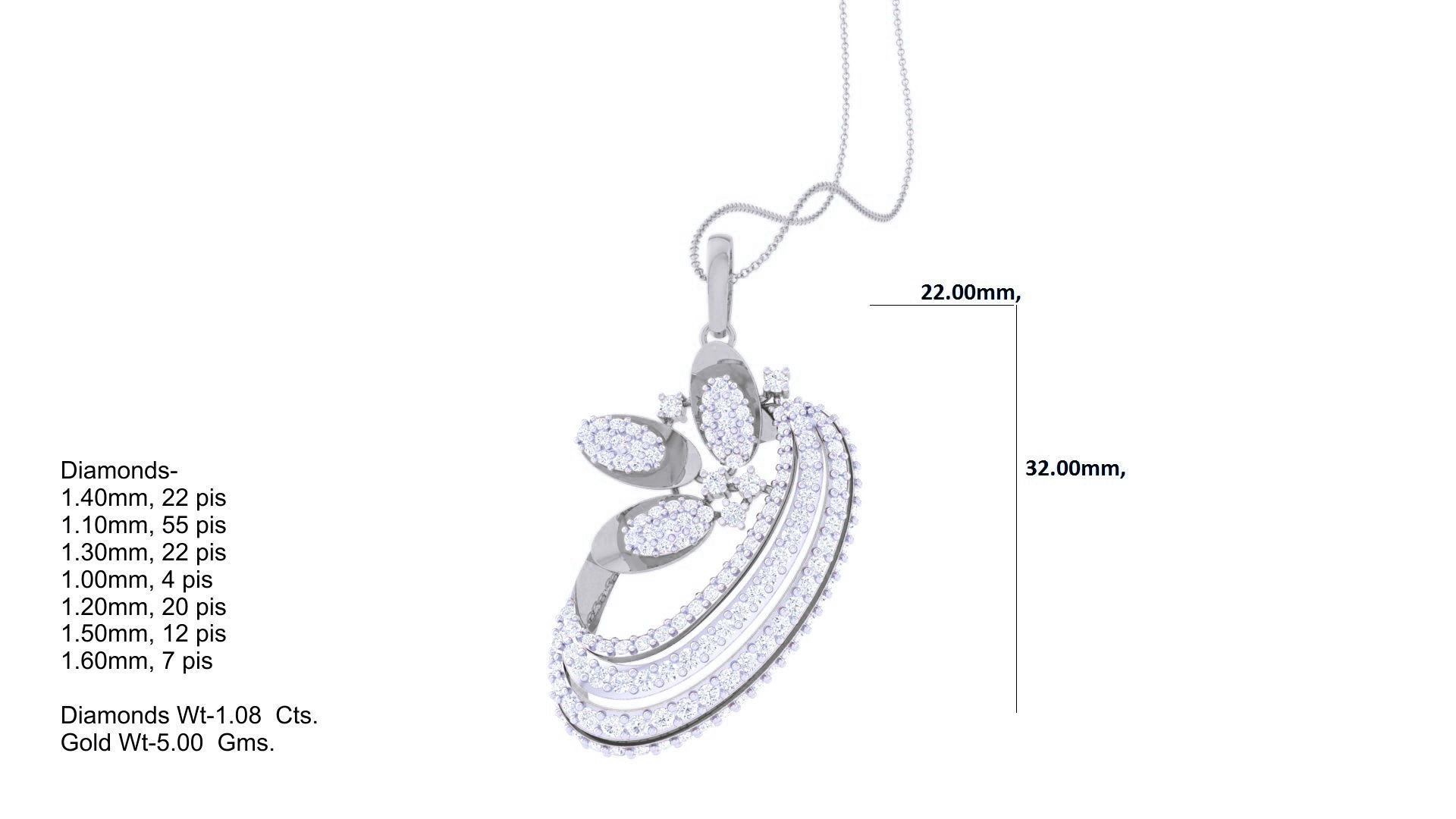 Women Pendant Earrings set 3dm stl obj gltf glb 3mf renders 3D print model_17