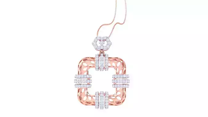 Leaf Mesh Women Pendant Earrings set 3dm stl obj gltf glb 3mf 3D print model