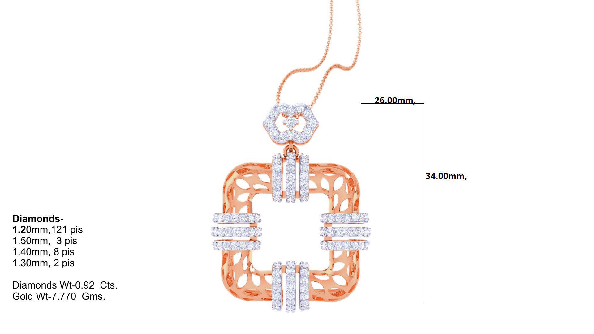 Leaf Mesh Women Pendant Earrings set 3dm stl obj gltf glb 3mf 3D print model_18