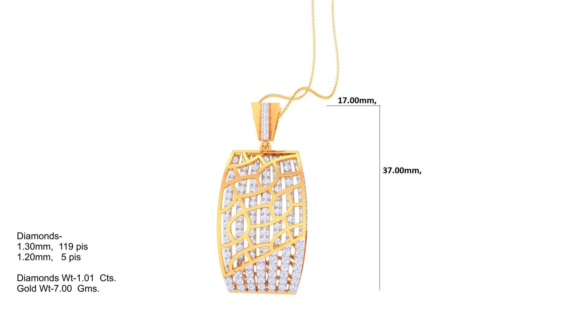 Mesh Diamond Head Women Pendant Earrings set 3dm stl obj gltf  3D print model_16