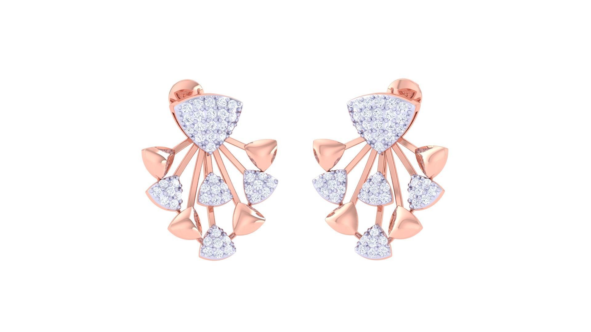 Women Pendant Earrings set 3dm stl obj gltf glb 3mf renders 3D print model_1