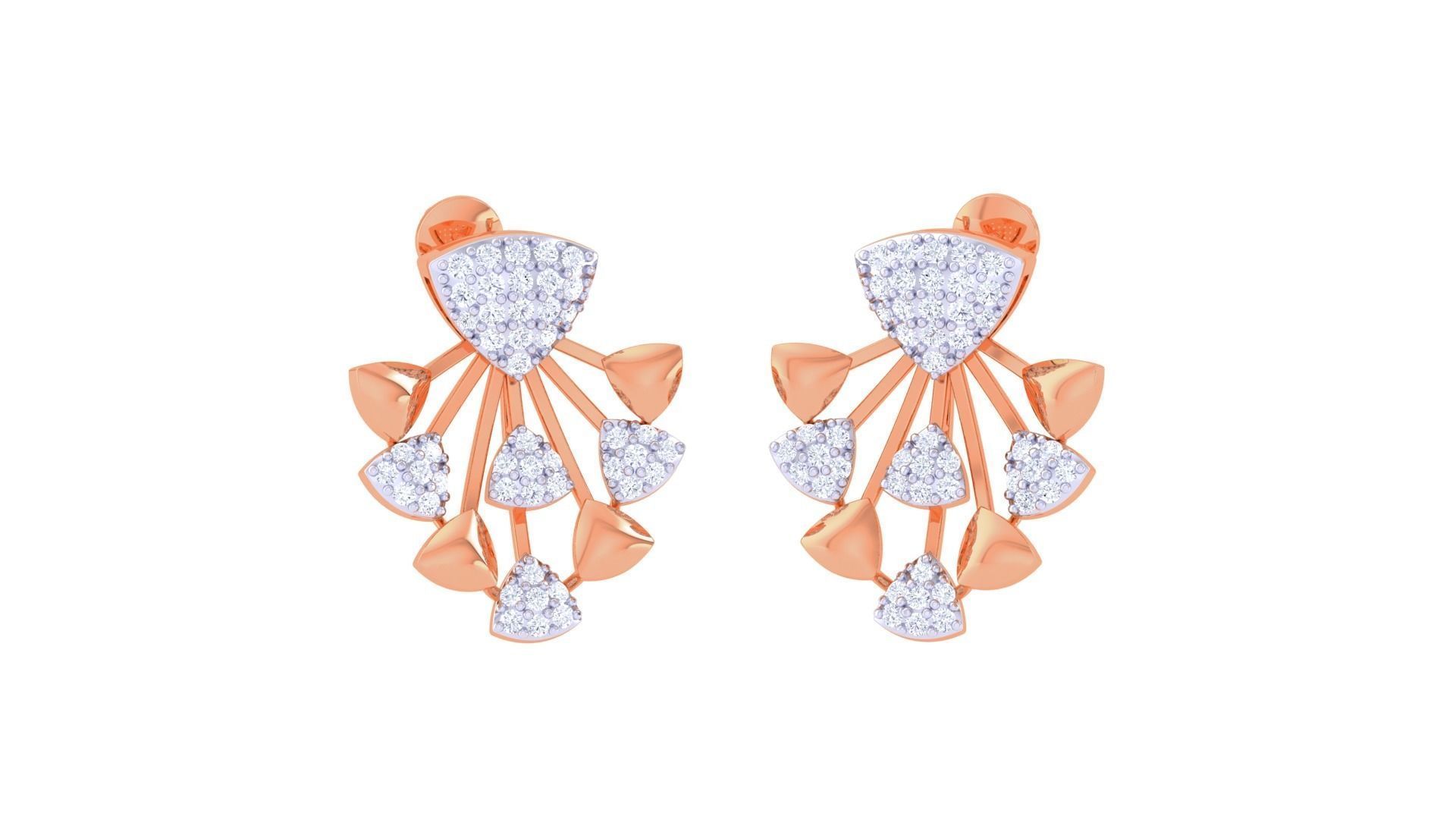 Women Pendant Earrings set 3dm stl obj gltf glb 3mf renders 3D print model_7