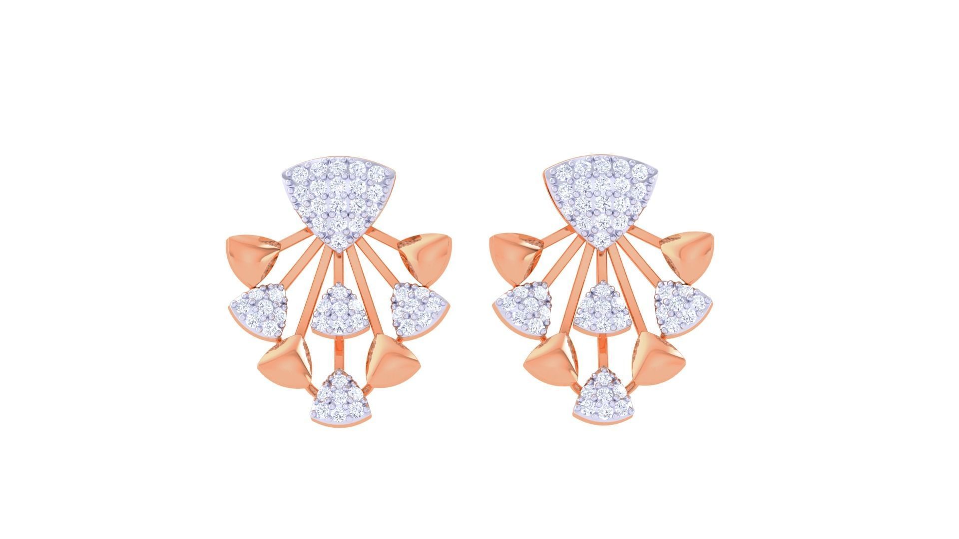 Women Pendant Earrings set 3dm stl obj gltf glb 3mf renders 3D print model_10