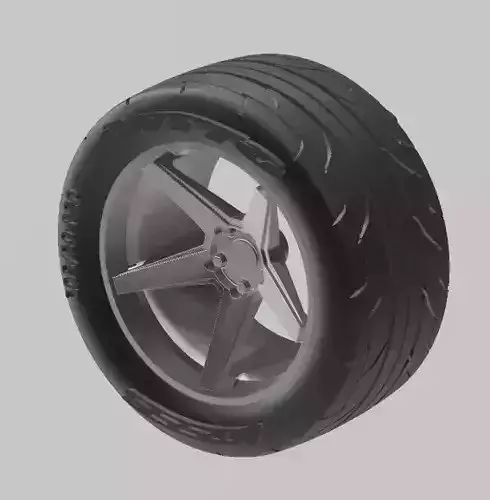 FERRADA FR3 WHEEL AND TIRE FOR SCALE AUTO AND DIORAMAS  3D print model