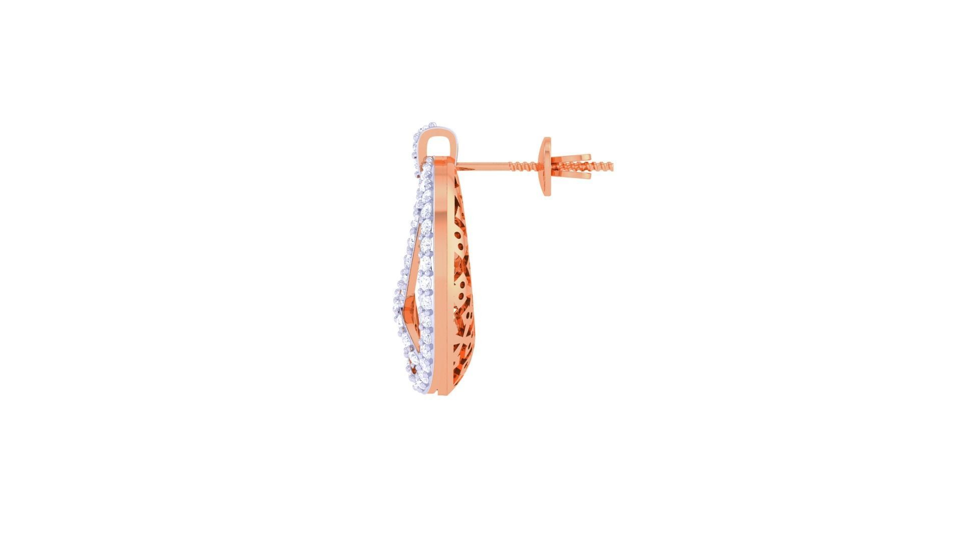 Mesh Women Pendant Earrings set 3dm stl obj gltf glb 3mf renders 3D print model_13