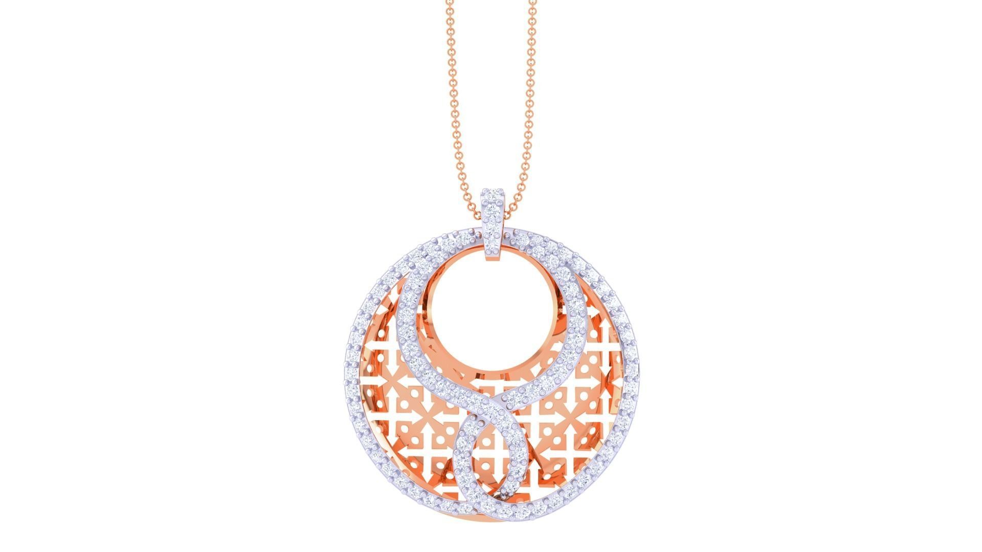 Mesh Women Pendant Earrings set 3dm stl obj gltf glb 3mf renders 3D print model_24