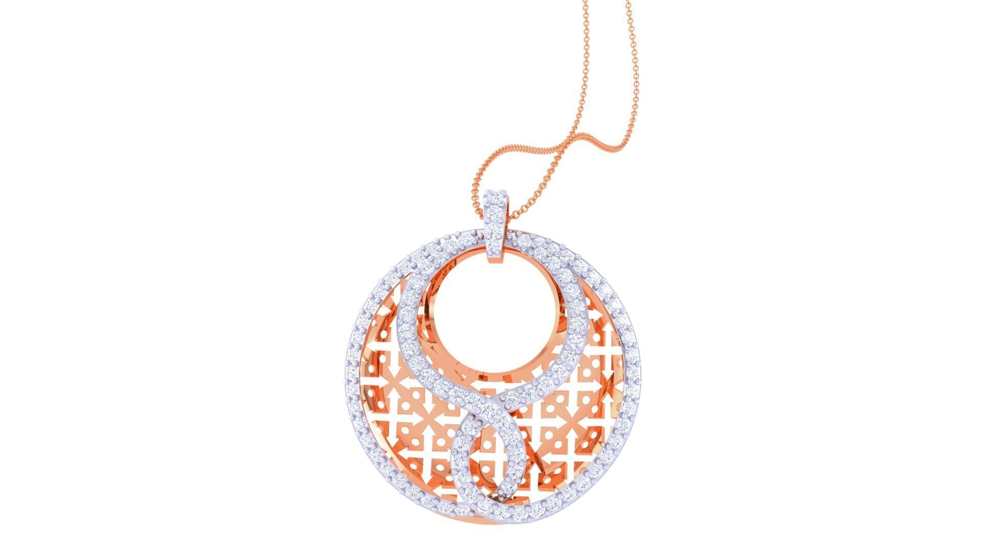 Mesh Women Pendant Earrings set 3dm stl obj gltf glb 3mf renders 3D print model_20