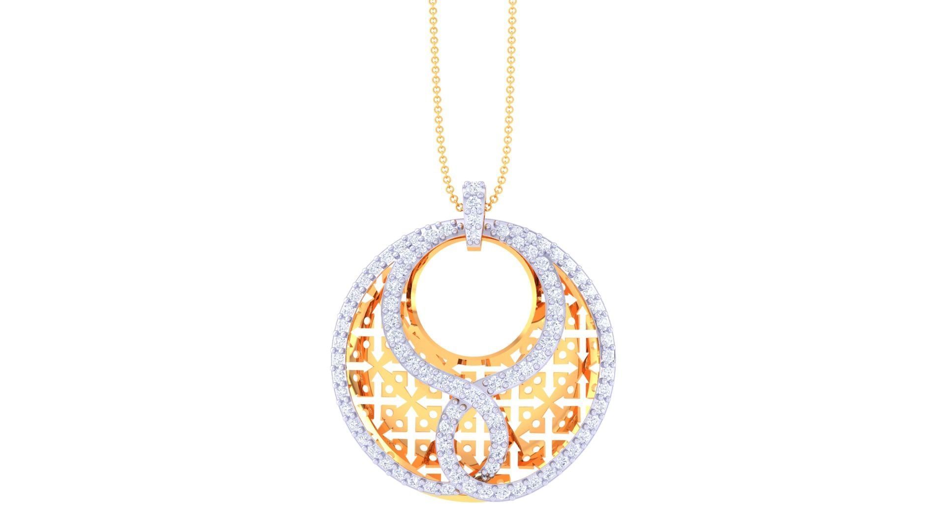 Mesh Women Pendant Earrings set 3dm stl obj gltf glb 3mf renders 3D print model_23