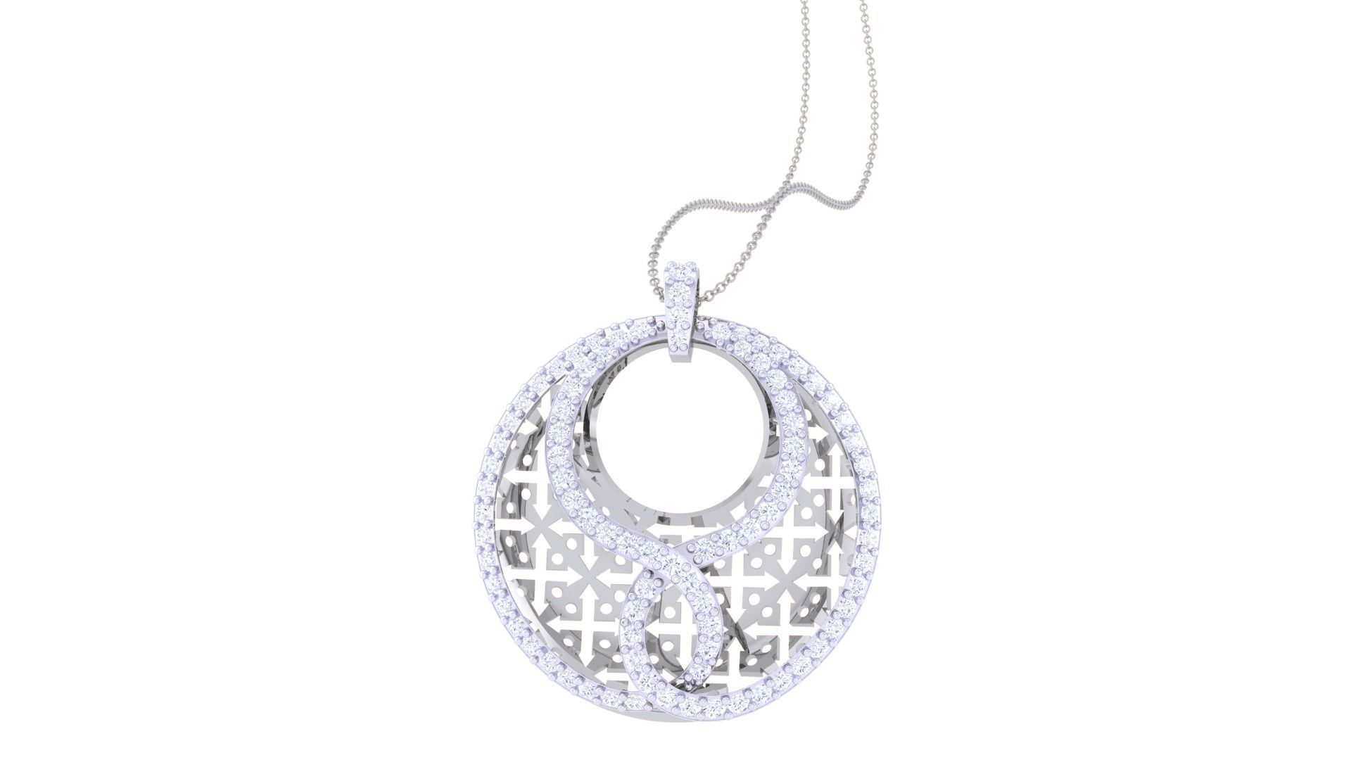 Mesh Women Pendant Earrings set 3dm stl obj gltf glb 3mf renders 3D print model_21