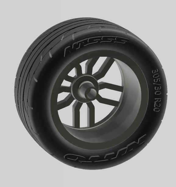 DODGE HELLCAT WHEEL AND TIRE FOR SCALE AUTO AND DIORAMAS 3D print model_4