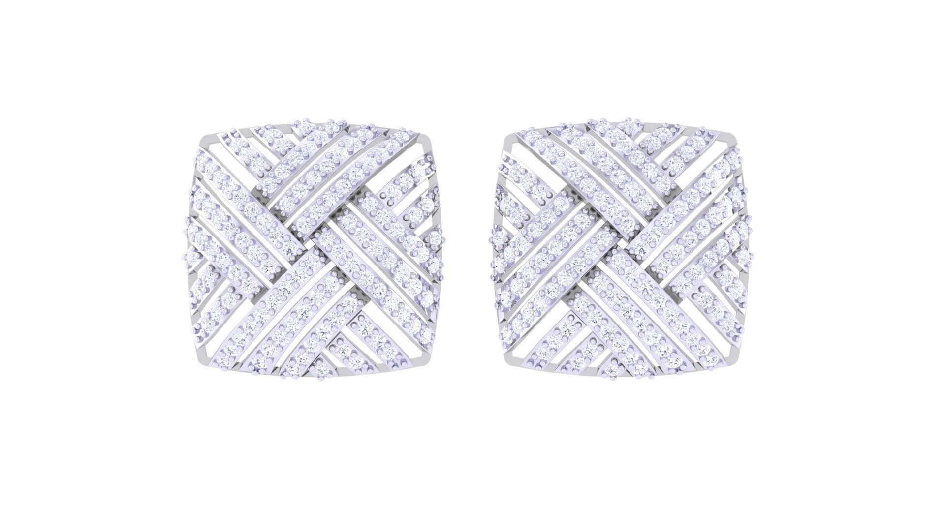 Women Pendant Earrings set 3dm stl obj gltf glb 3mf renders 3D print model_9