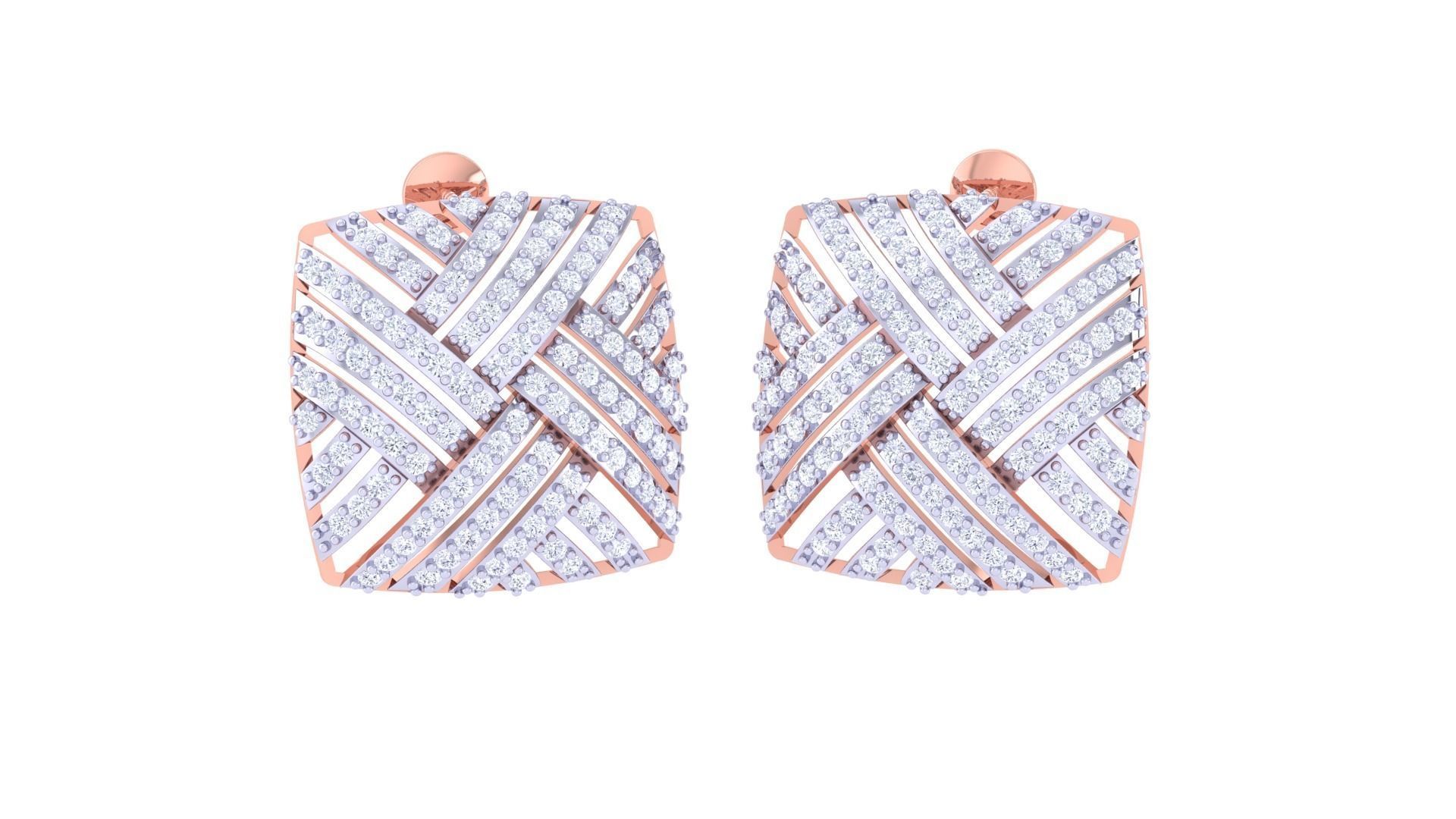 Women Pendant Earrings set 3dm stl obj gltf glb 3mf renders 3D print model_1