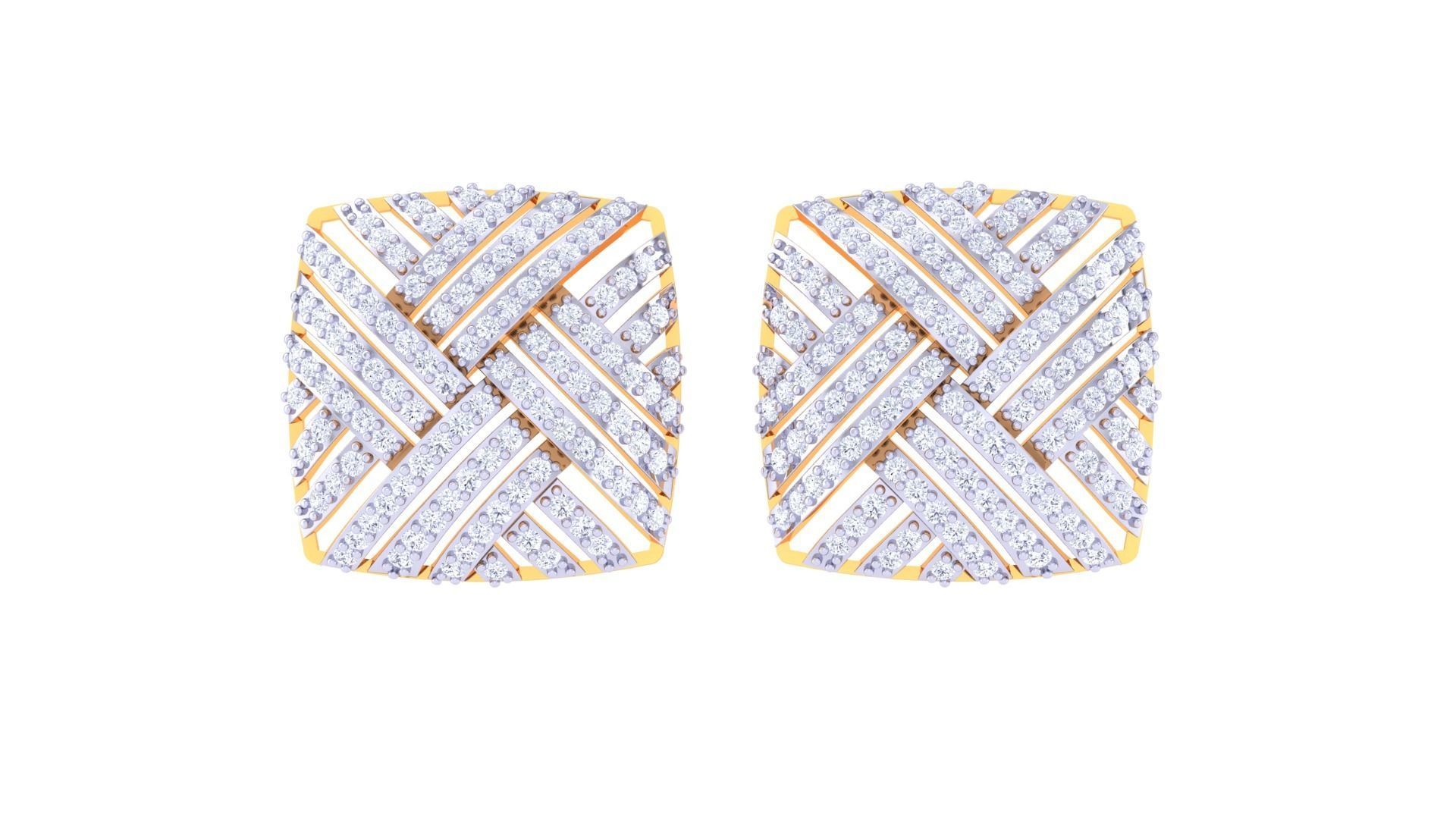 Women Pendant Earrings set 3dm stl obj gltf glb 3mf renders 3D print model_8