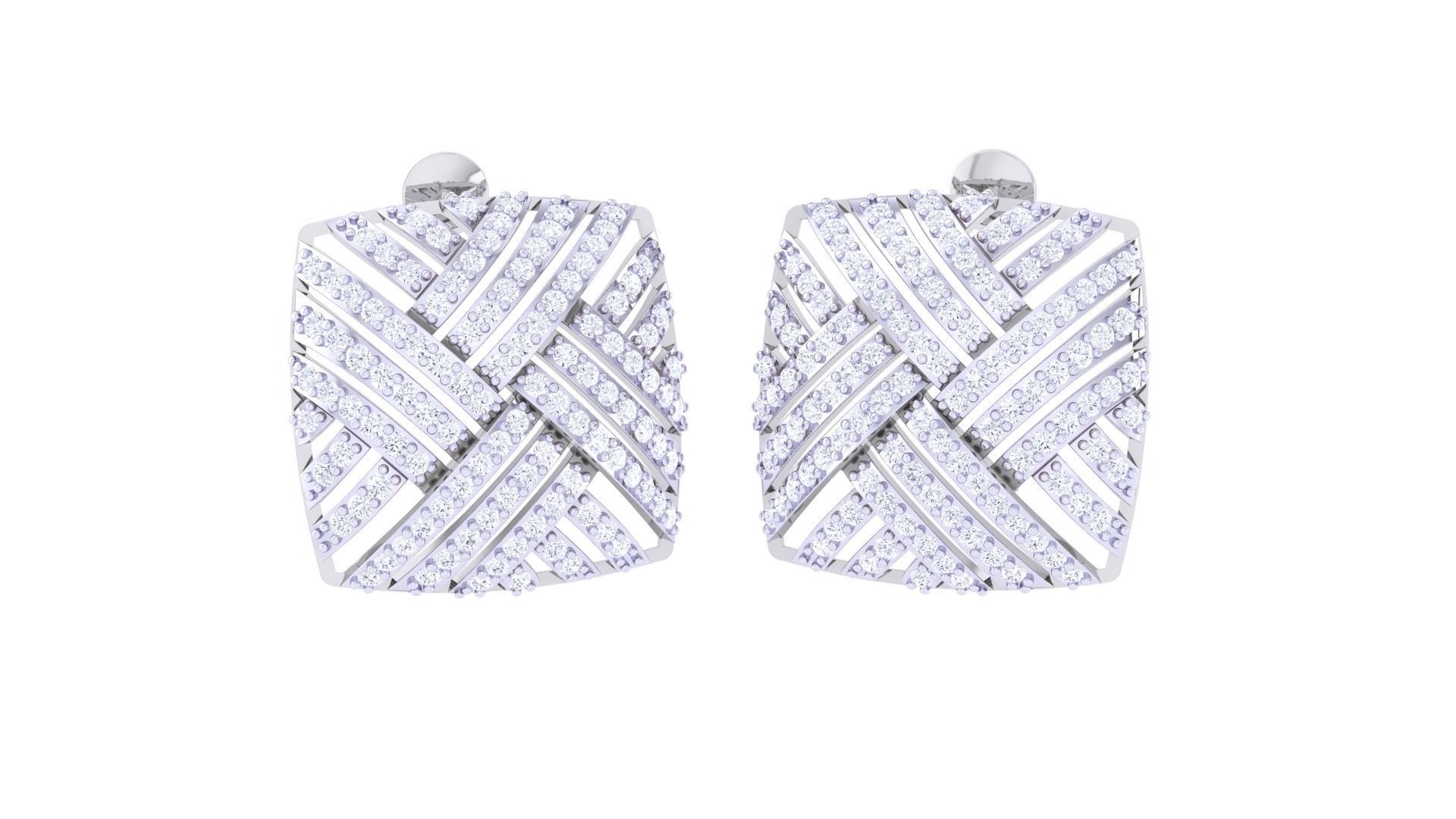 Women Pendant Earrings set 3dm stl obj gltf glb 3mf renders 3D print model_2