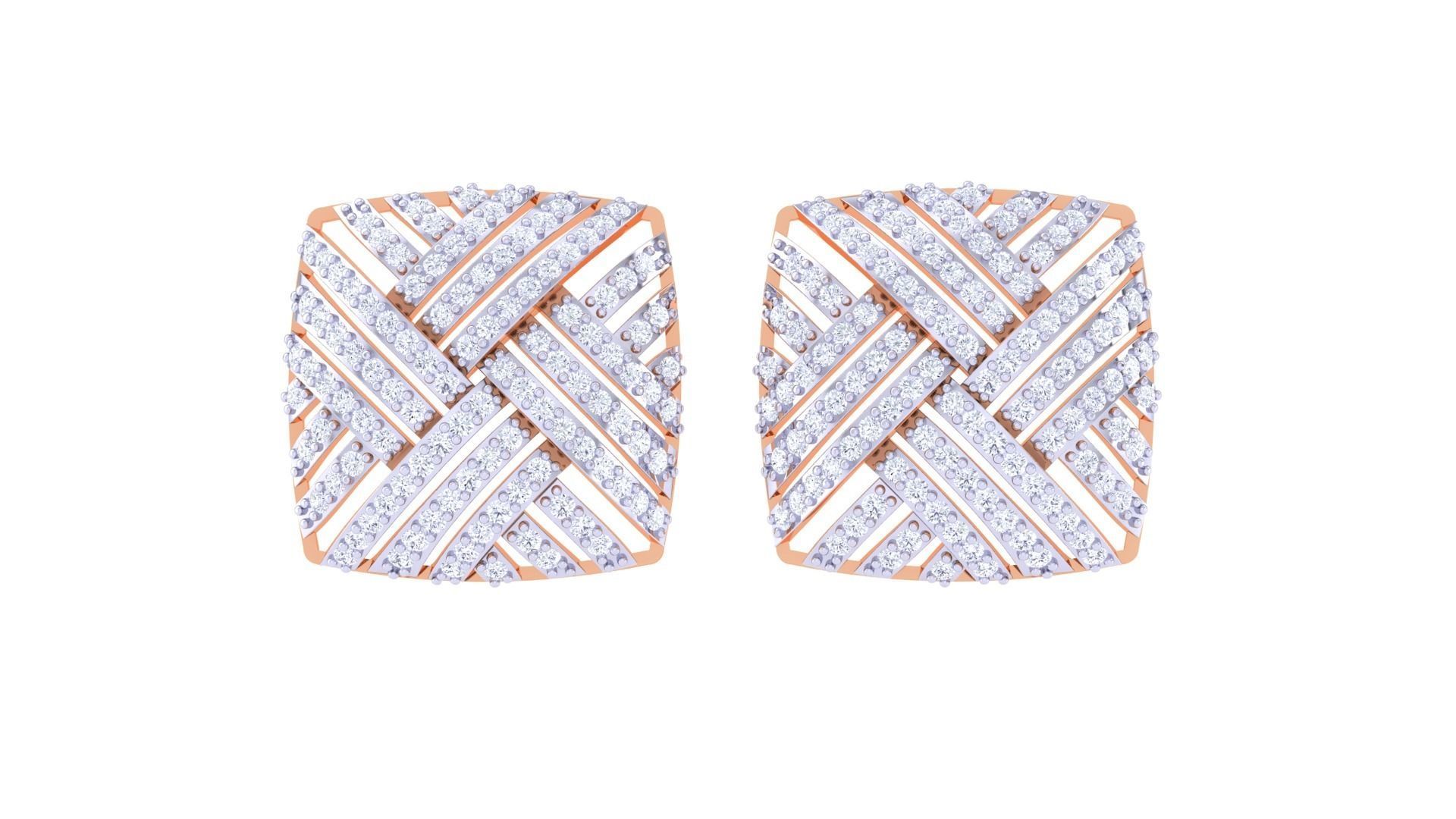 Women Pendant Earrings set 3dm stl obj gltf glb 3mf renders 3D print model_10