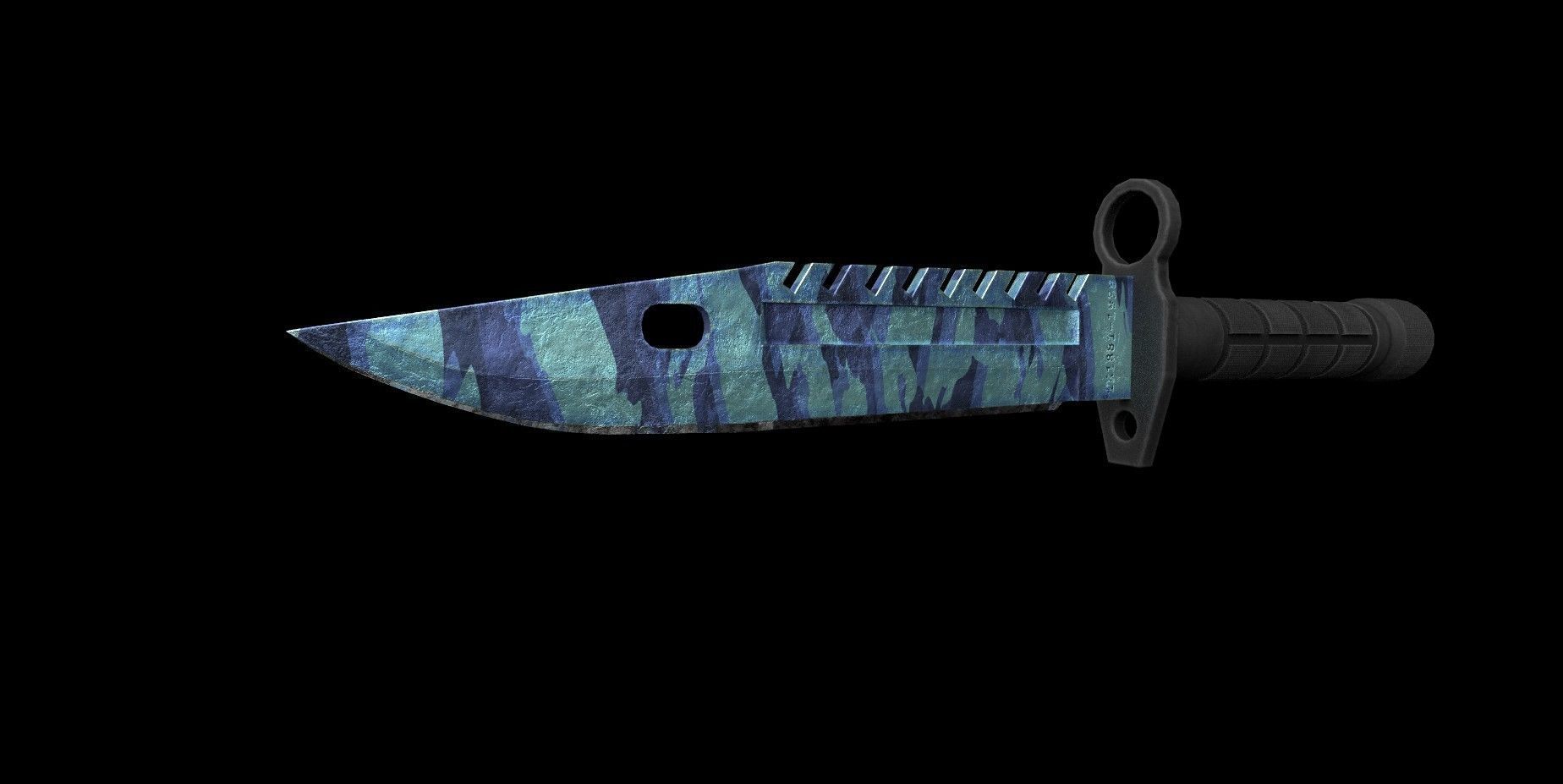 GAME READY - BAYONET KNIFE - ASSET Low-poly 3D model_8