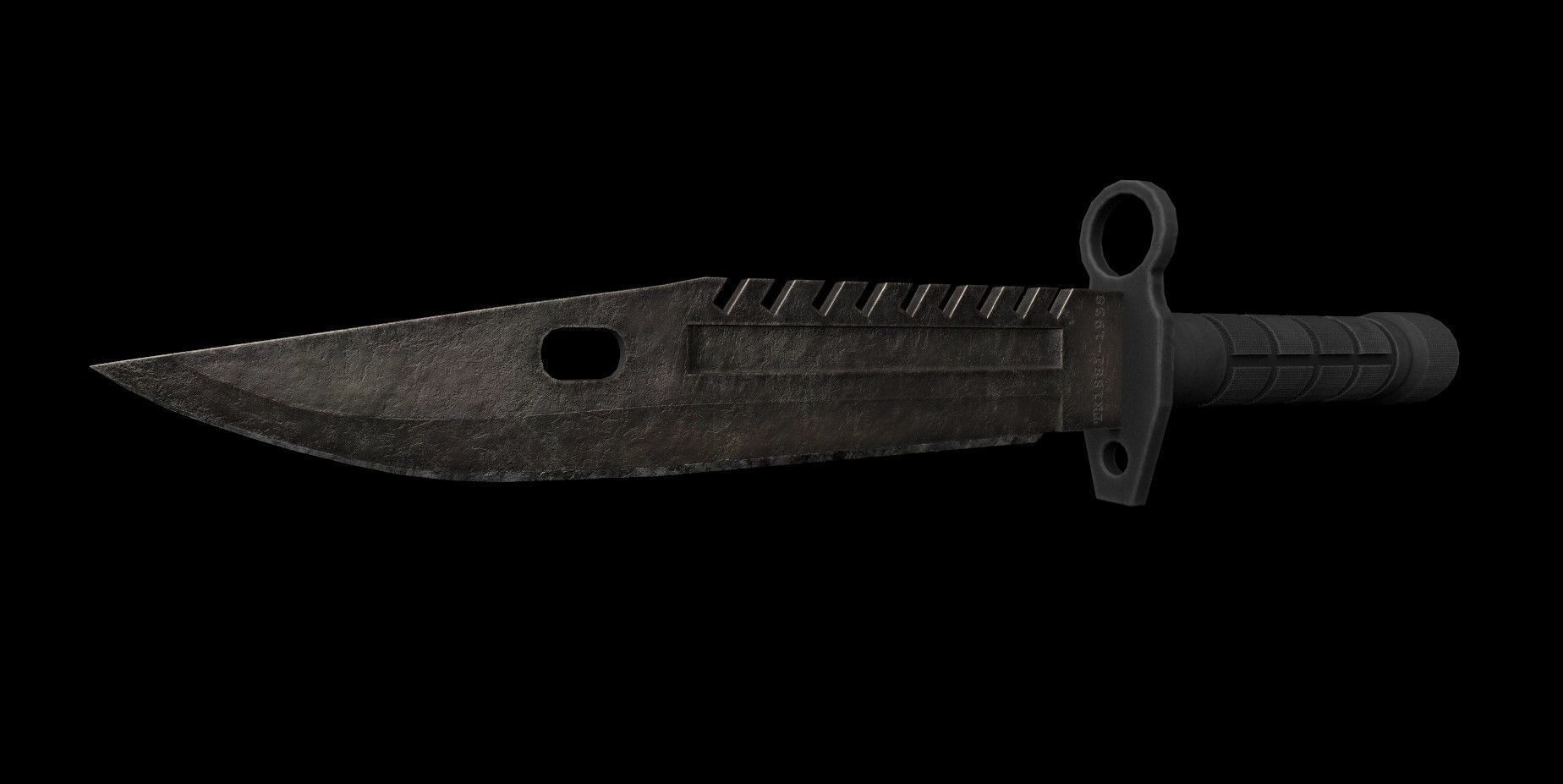 GAME READY - BAYONET KNIFE - ASSET Low-poly 3D model_1