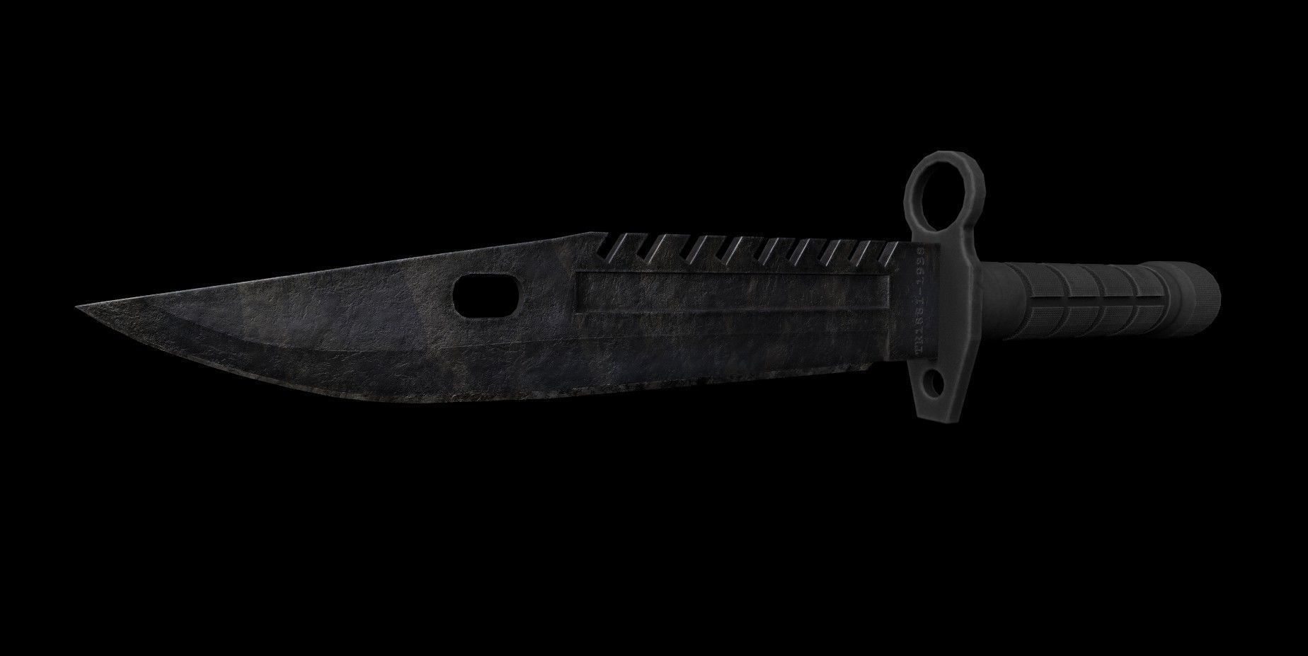 GAME READY - BAYONET KNIFE - ASSET Low-poly 3D model_5