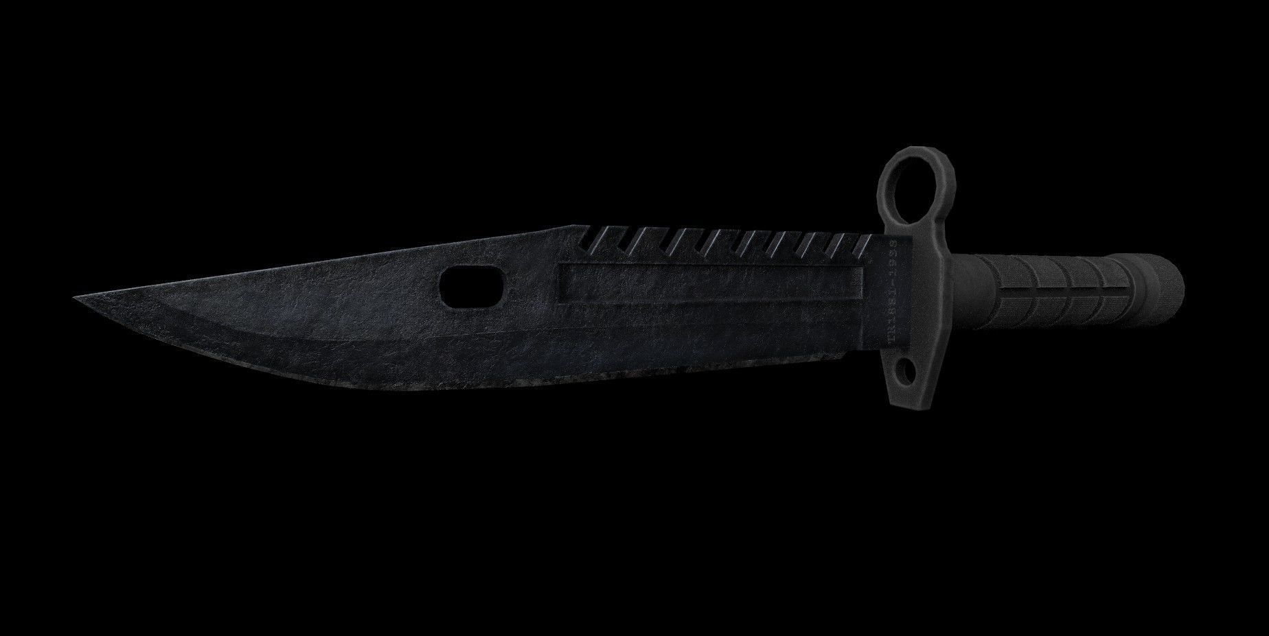 GAME READY - BAYONET KNIFE - ASSET Low-poly 3D model_7