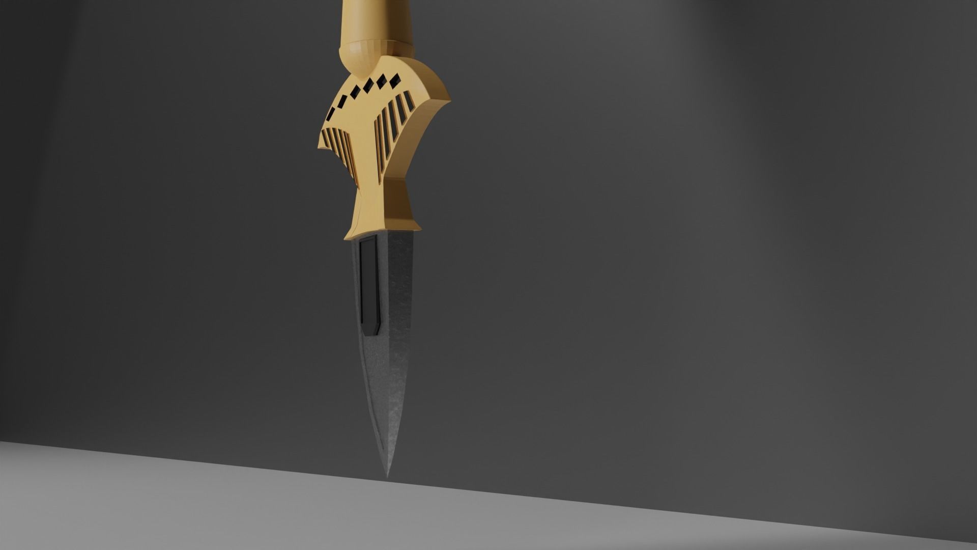 Double Sided Spear Low-poly 3D model_5