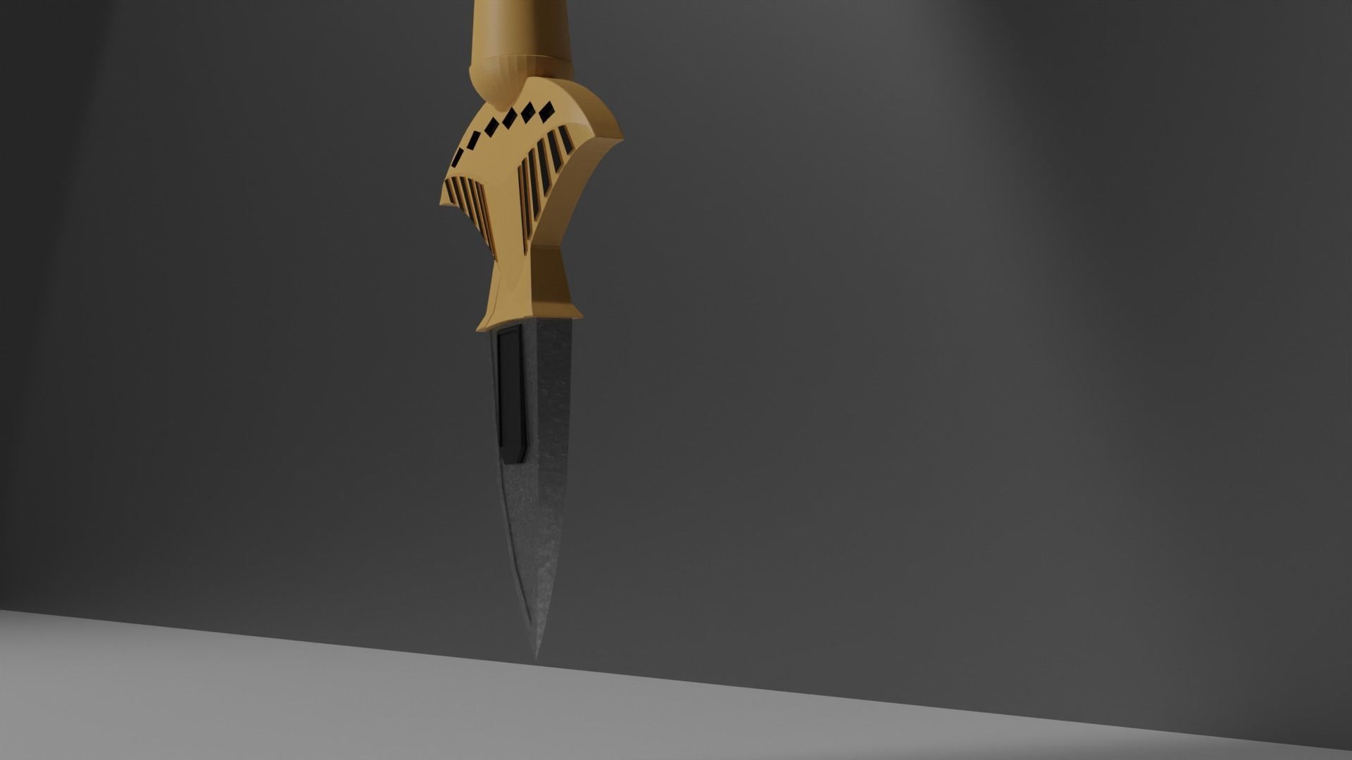 Double Sided Spear Low-poly 3D model_4