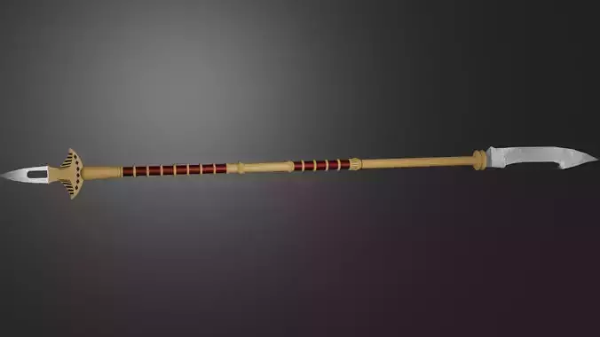 Double Sided Spear Low-poly 3D model