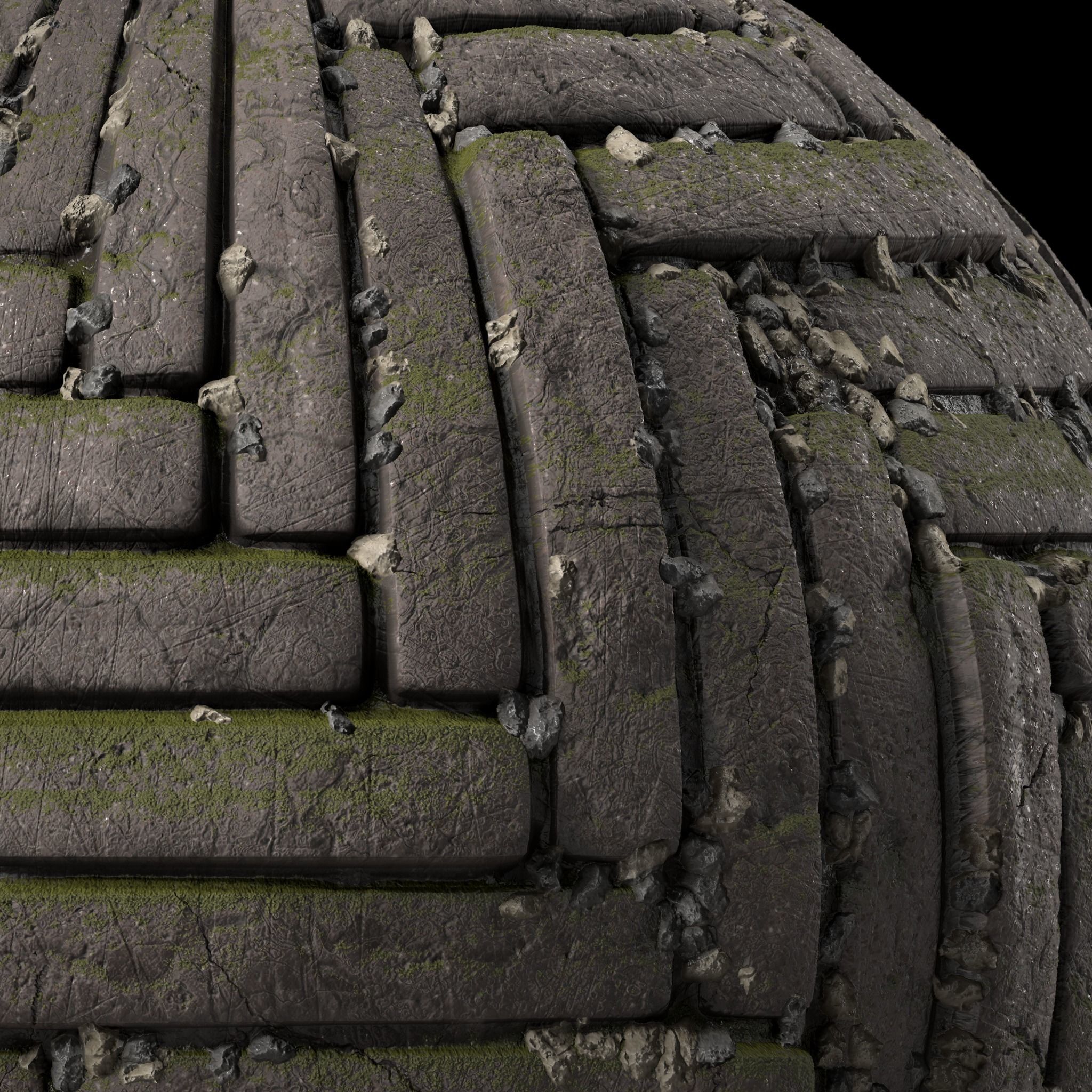 Pavement Materials 31- Paving By Water and Mud 4k Seamless Sbsar Texture_5