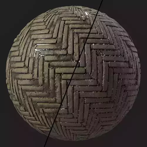 Pavement Materials 31- Paving By Water and Mud 4k Seamless Sbsar