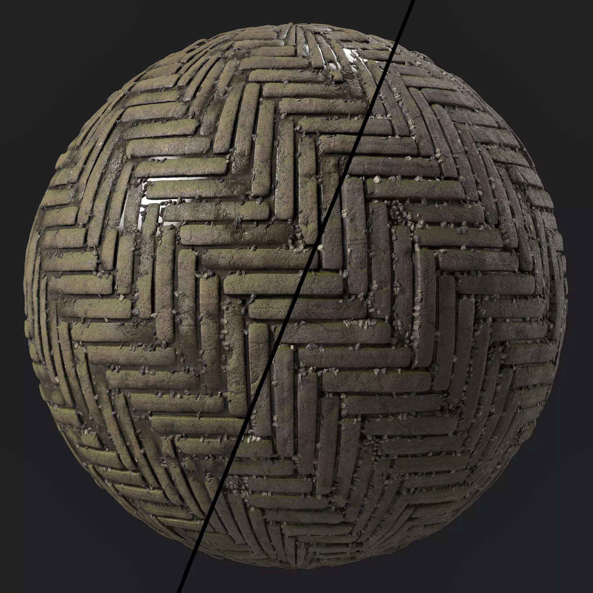 Pavement Materials 31- Paving By Water and Mud 4k Seamless Sbsar Texture_0