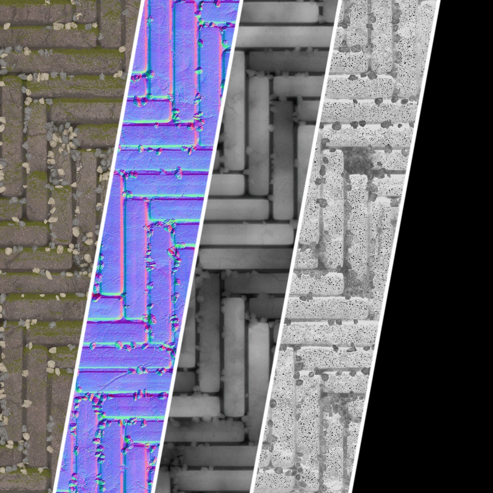 Pavement Materials 31- Paving By Water and Mud 4k Seamless Sbsar Texture_6