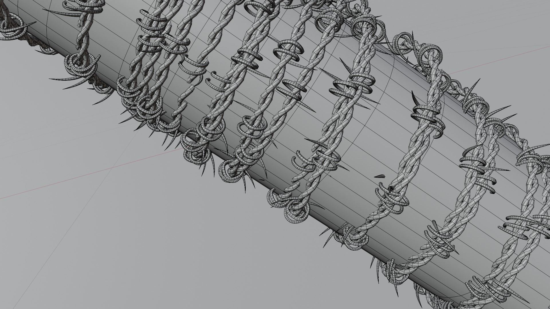 BaseBall Bat with Barbwire Free low-poly 3D model_3